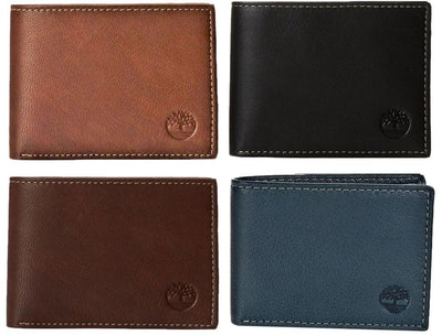 Timberland Men's Premium Genuine Leather Slimfold Wallet